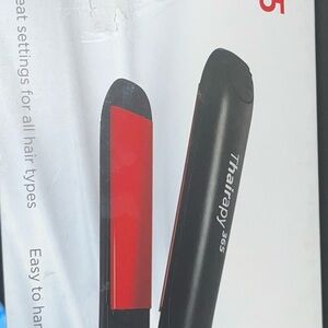 Black and Red Hair Straightener and blow dryer
